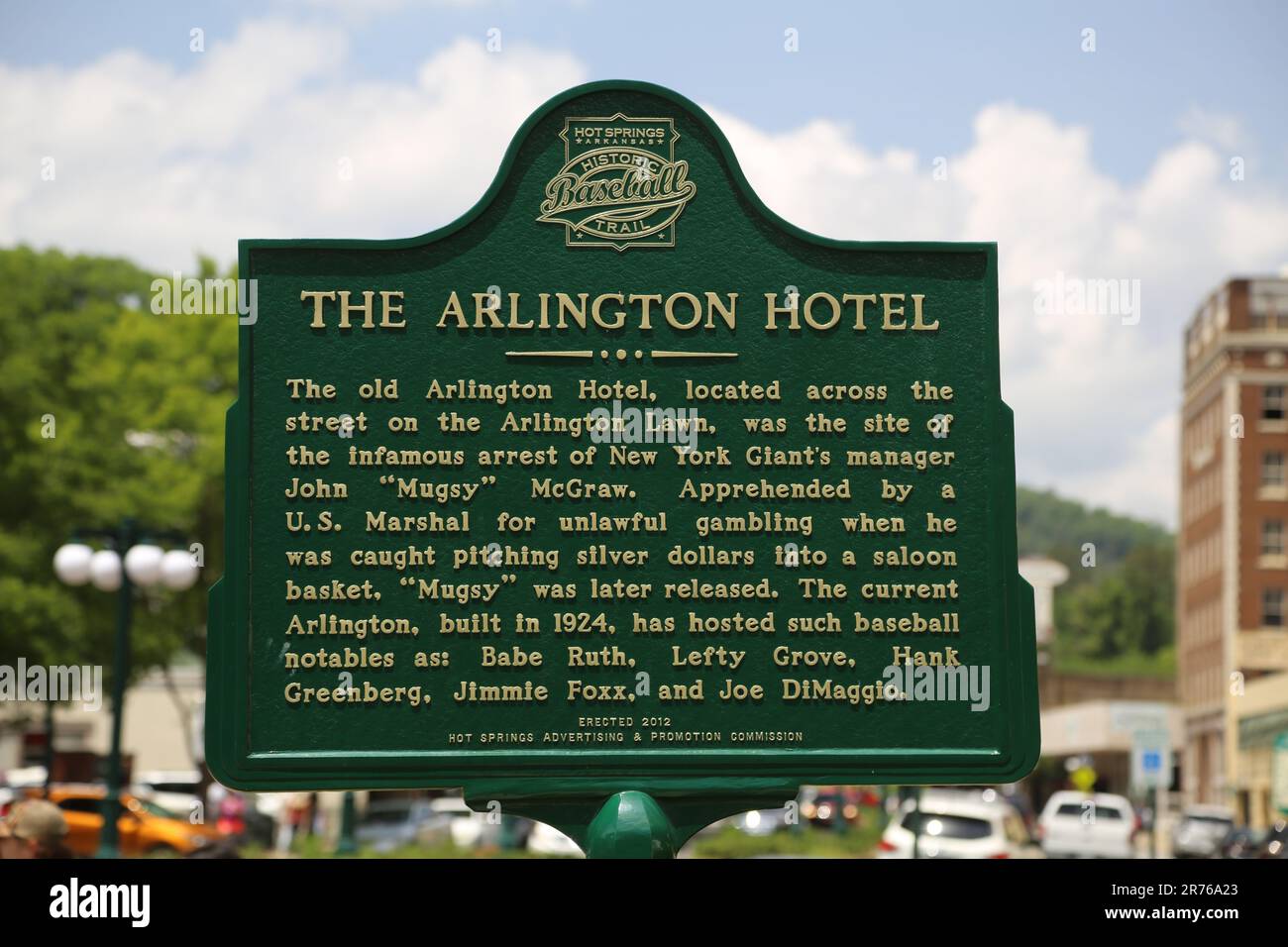 Arlington Hotel Plaque Stock Photo