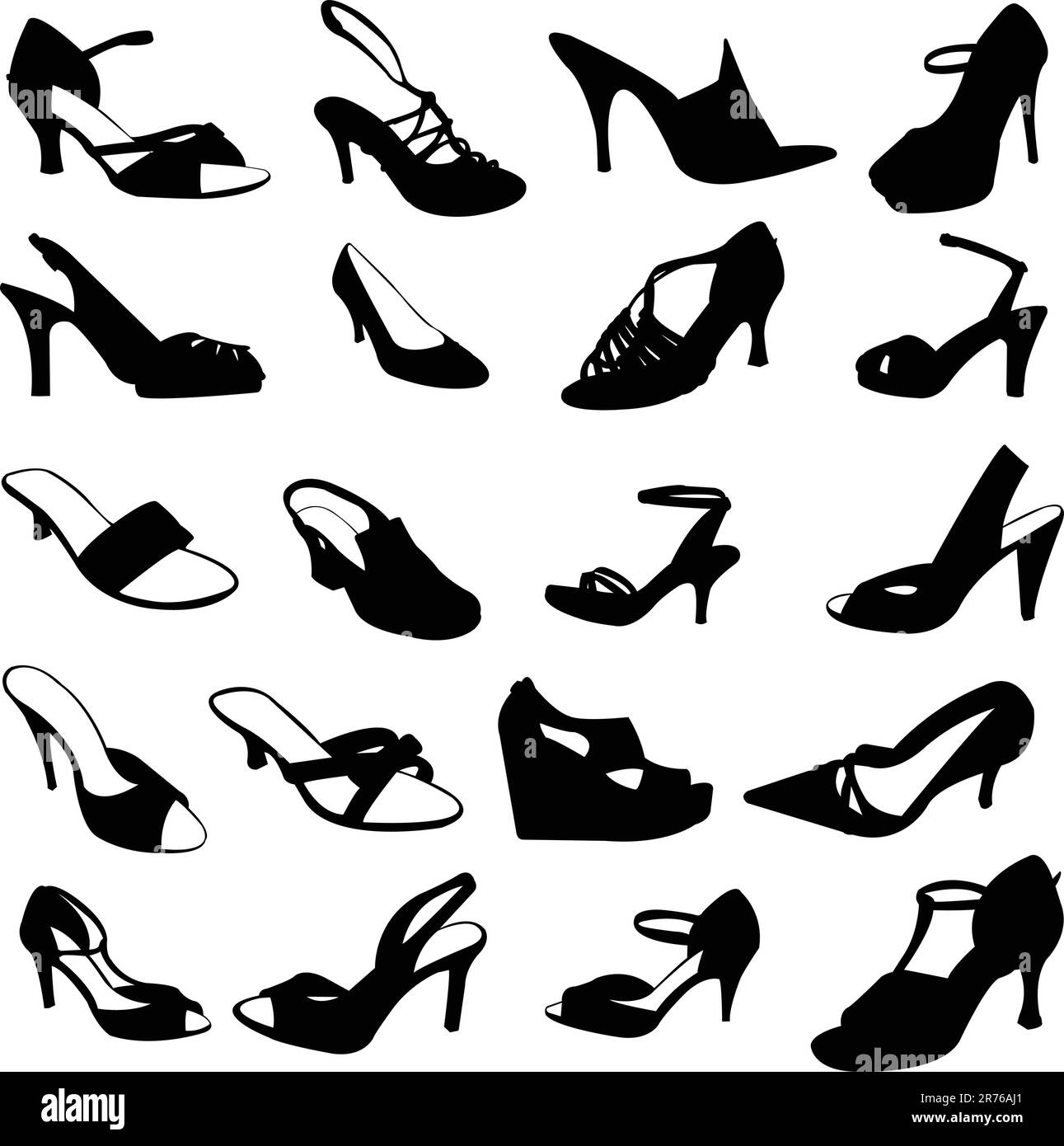 fashion shoes collection - vector Stock Vector