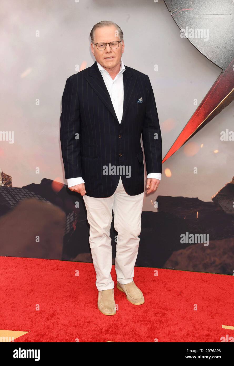 HOLLYWOOD, CALIFORNIA - JUNE 12: CEO Warner Bros. Discovery David Zaslav attends the Los Angeles premiere of Warner Bros. 'The Flash' at Ovation Holly Stock Photo