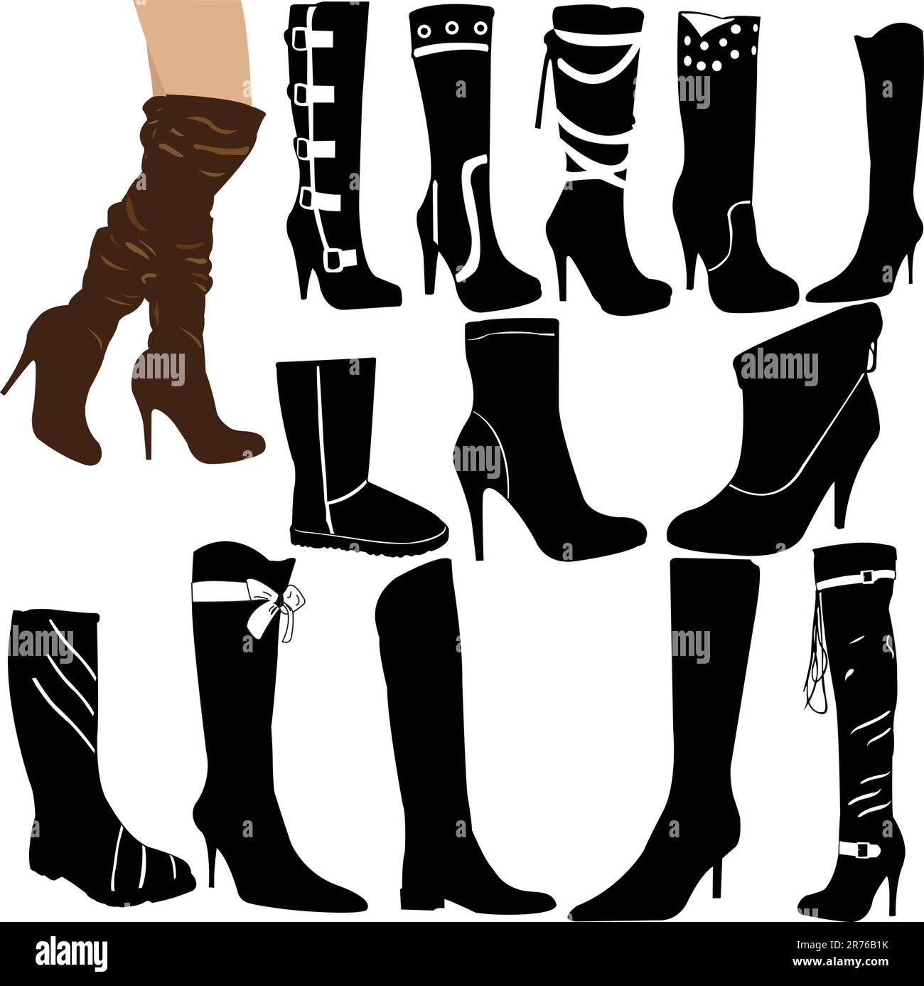 boots collection vector Stock Vector Image & Art Alamy