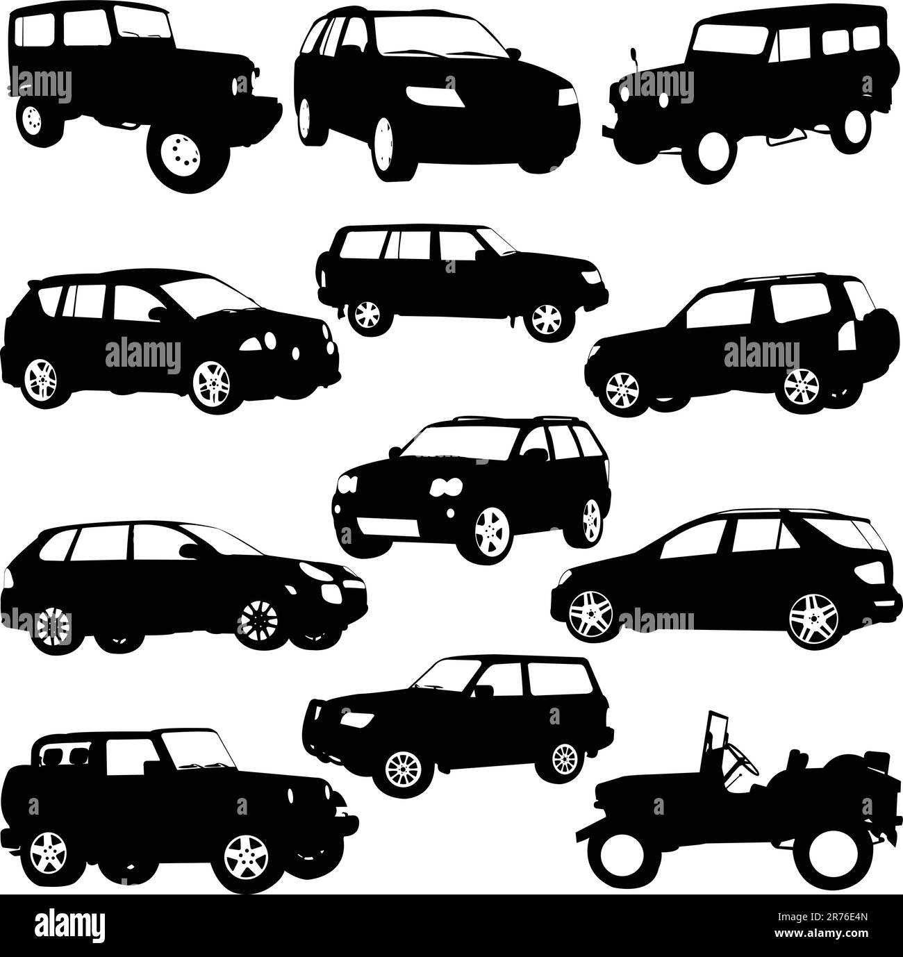 Off-Road, SUV - Layout for presentation - vector Stock Vector