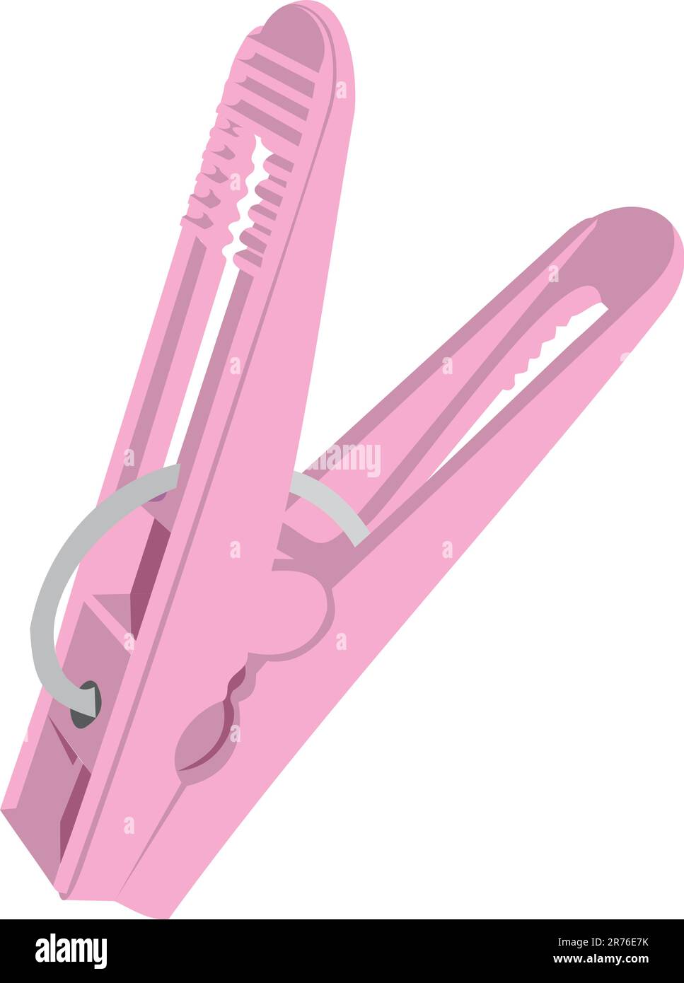 A pink clothespin. A clothespin for linen drying Stock Vector Image