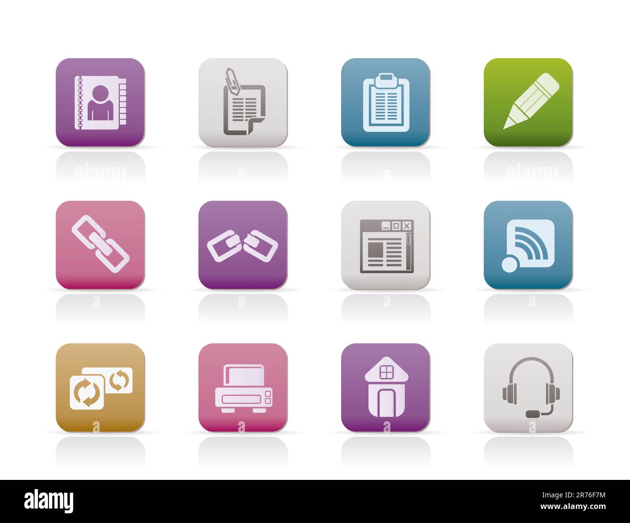 internet and website icons - vector icon set Stock Vector Image & Art ...
