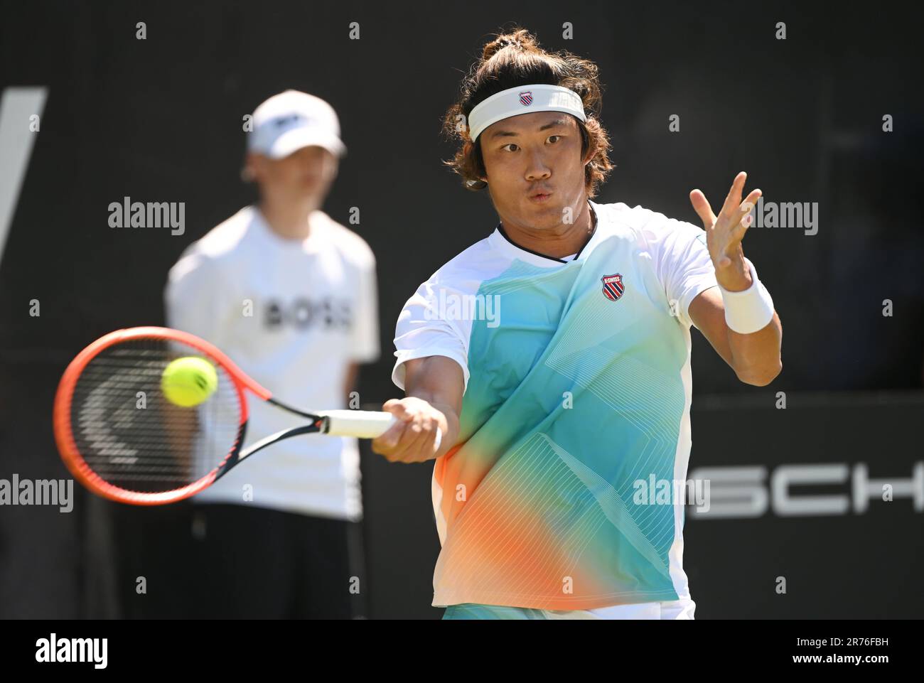 Stuttgart, Germany. 13th June, 2023. Tennis ATP Tour - Stuttgart, Singles, Men, 1st round. Zhizhen (China) - Struff (Germany)