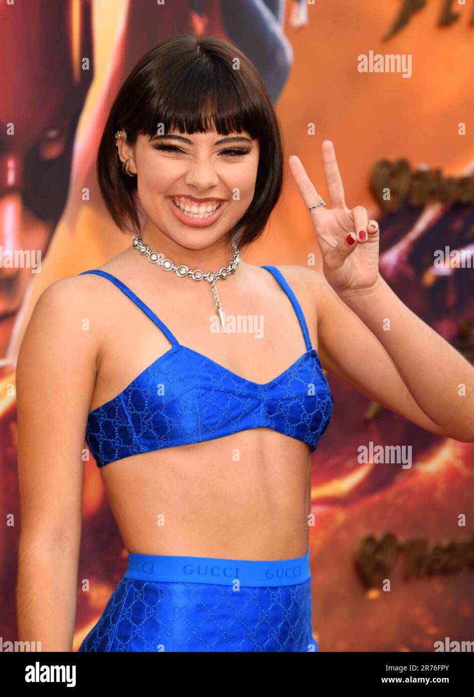 Hollywood, California, USA. 12th June, 2023. Xochitl Gomez attends the Los Angeles premiere of Warner Bros. 'The Flash' at Ovation Hollywood on June 12, 2023 in Hollywood, California. Credit: Jeffrey Mayer/Jtm Photos/Media Punch/Alamy Live News Stock Photo