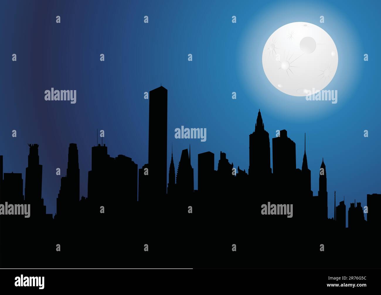 Modern city at night Stock Vector Image & Art - Alamy