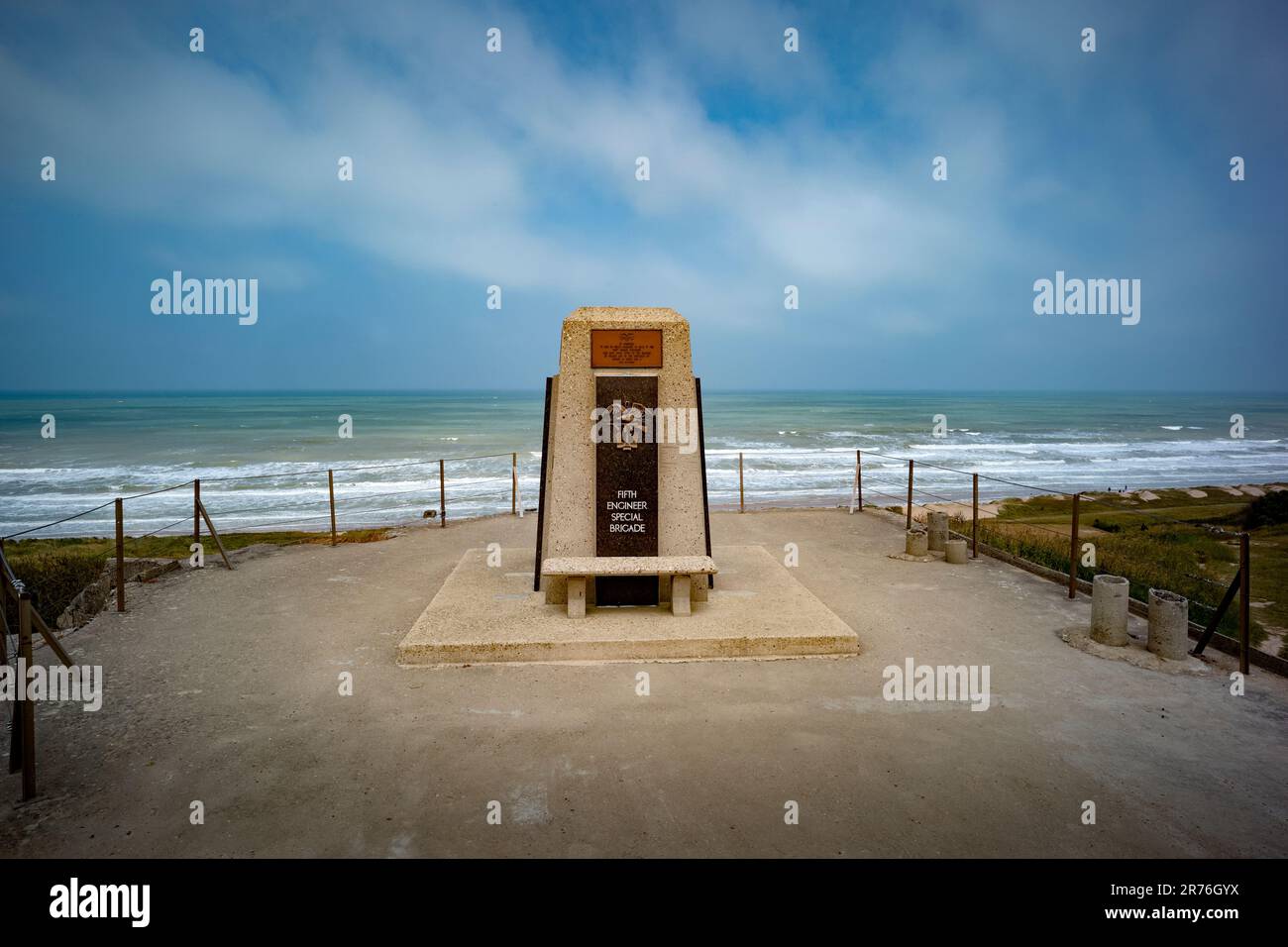 Omaha Beach Normandy France June 2023 Combat Engineers Memorial above