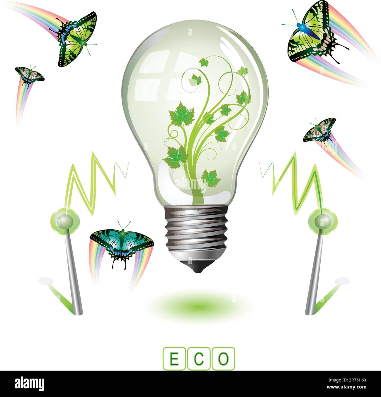 Light bulb for eco environmental concept Stock Vector Image & Art - Alamy