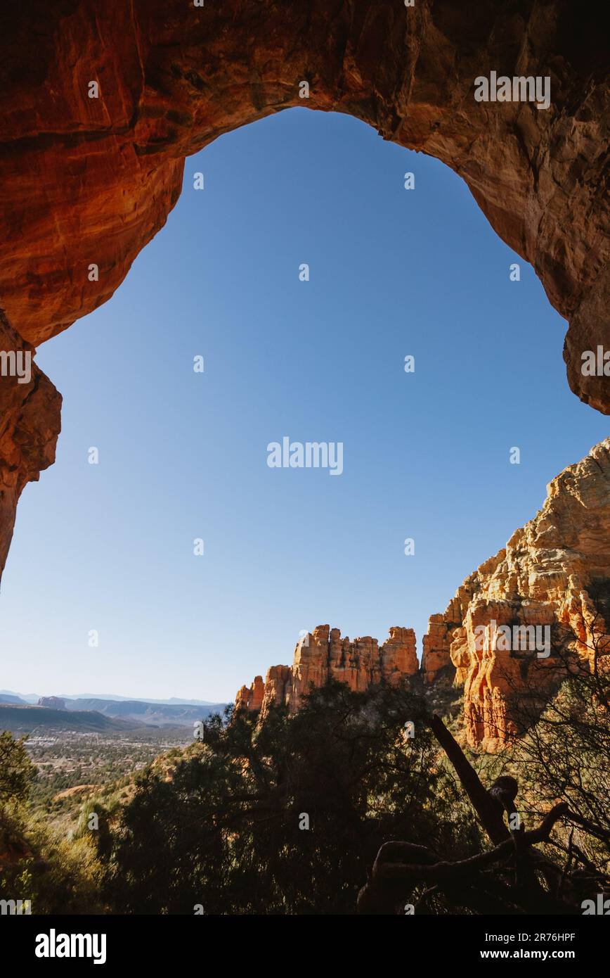 Sedona Rocks A breathtaking view of red rock formations in Sedona, Arizona Stock ...