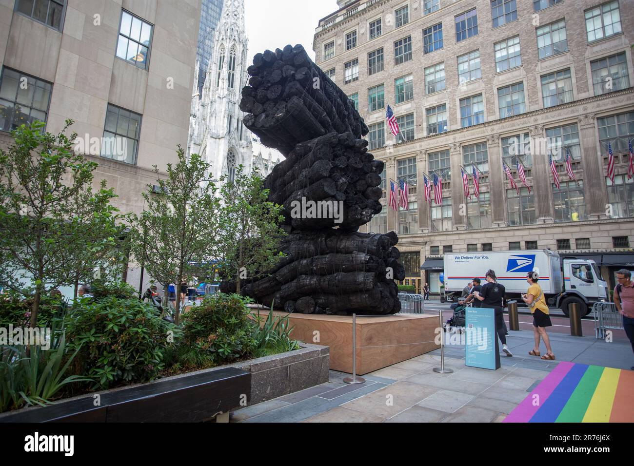 New York, US, 13/06/2023, A sculpture by South Korean artist Lee Bae ...