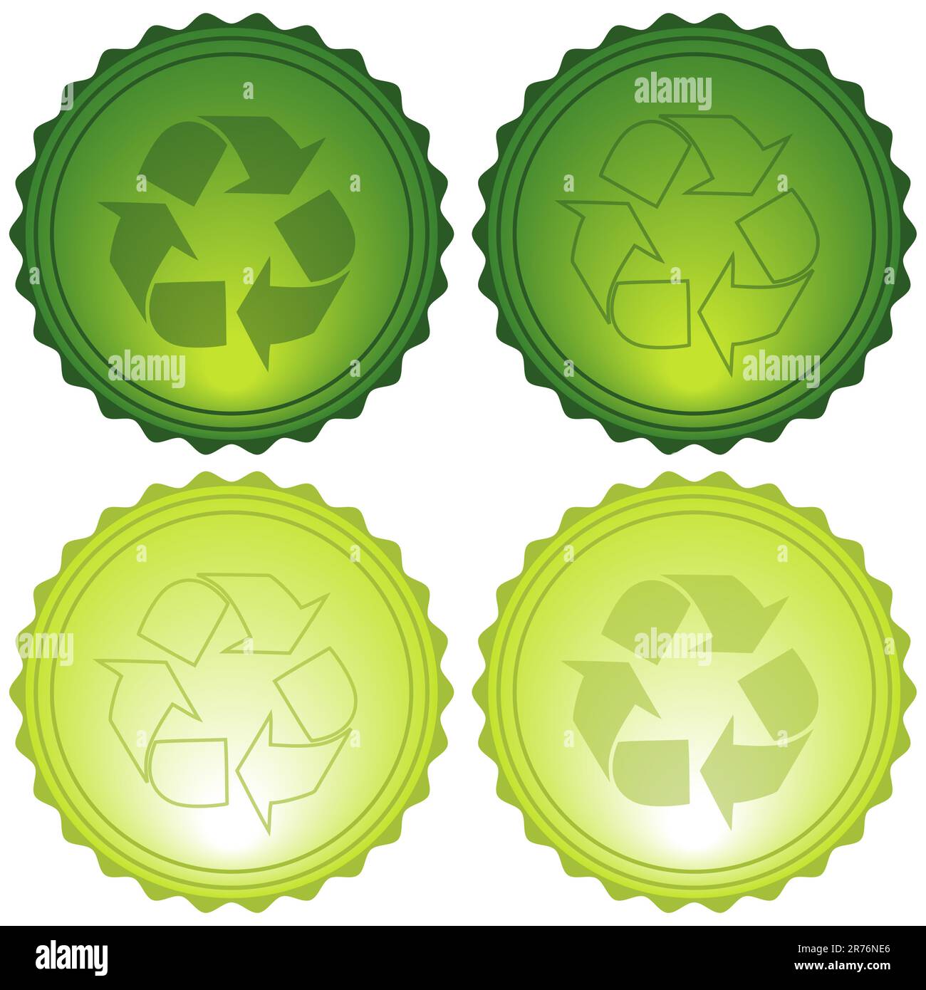 Recycle Symbol on Glassy Icons Isolated Stock Vector Image & Art - Alamy