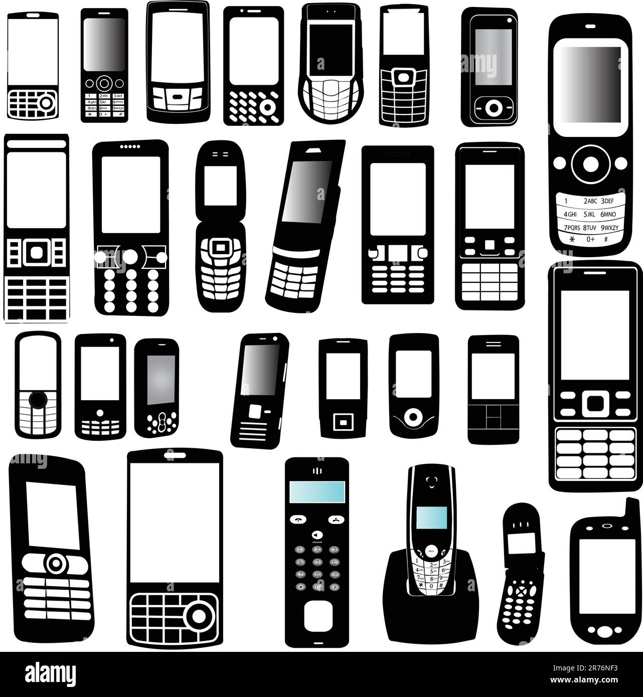 mobile phone set vector Stock Vector Image & Art Alamy