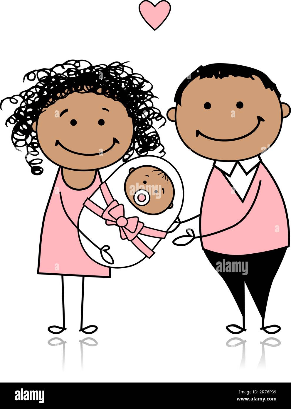 Happy parents with newborn baby Stock Vector Image & Art - Alamy