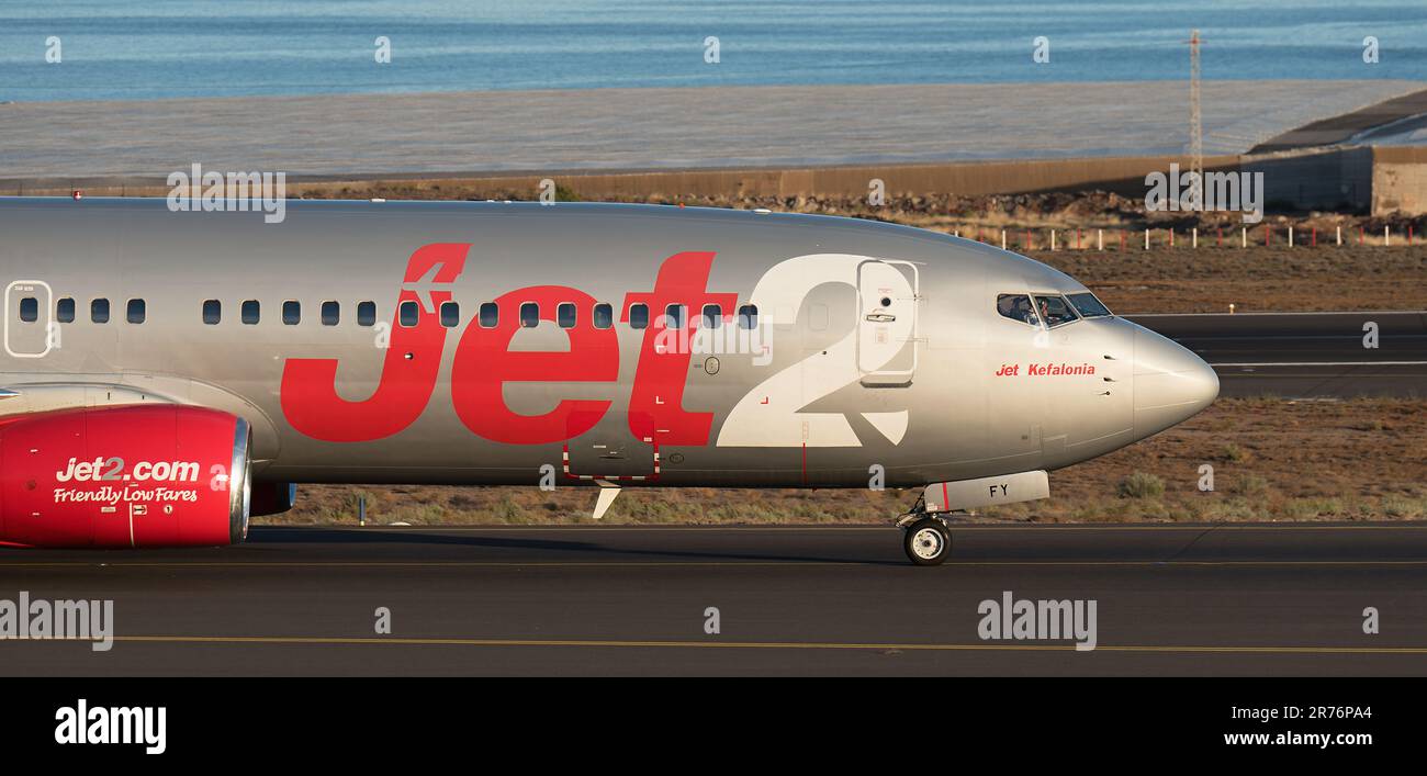 Tenerife, Spain June 4st, 2023. Boeing 73786N of Jet2 Airlines Jet 2 is a British Low cost