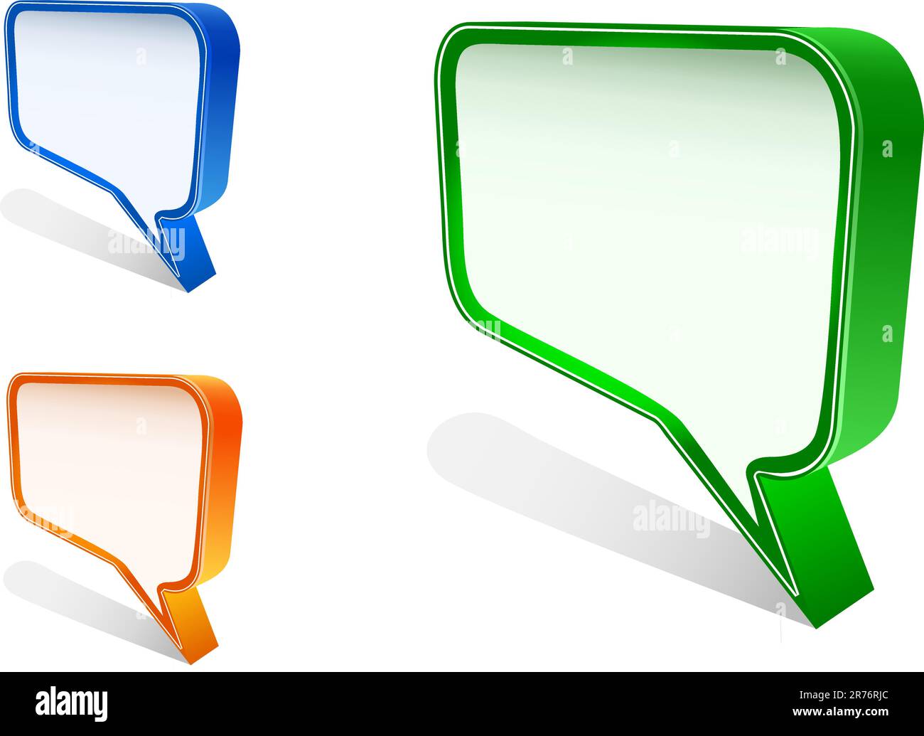 bubble speech icon set. Illustration isolated on white background Stock ...