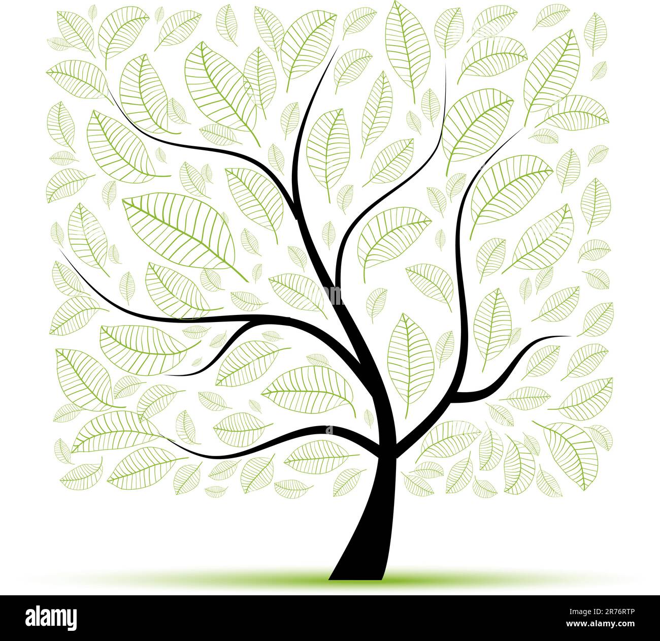 Art tree beautiful for your design Stock Vector