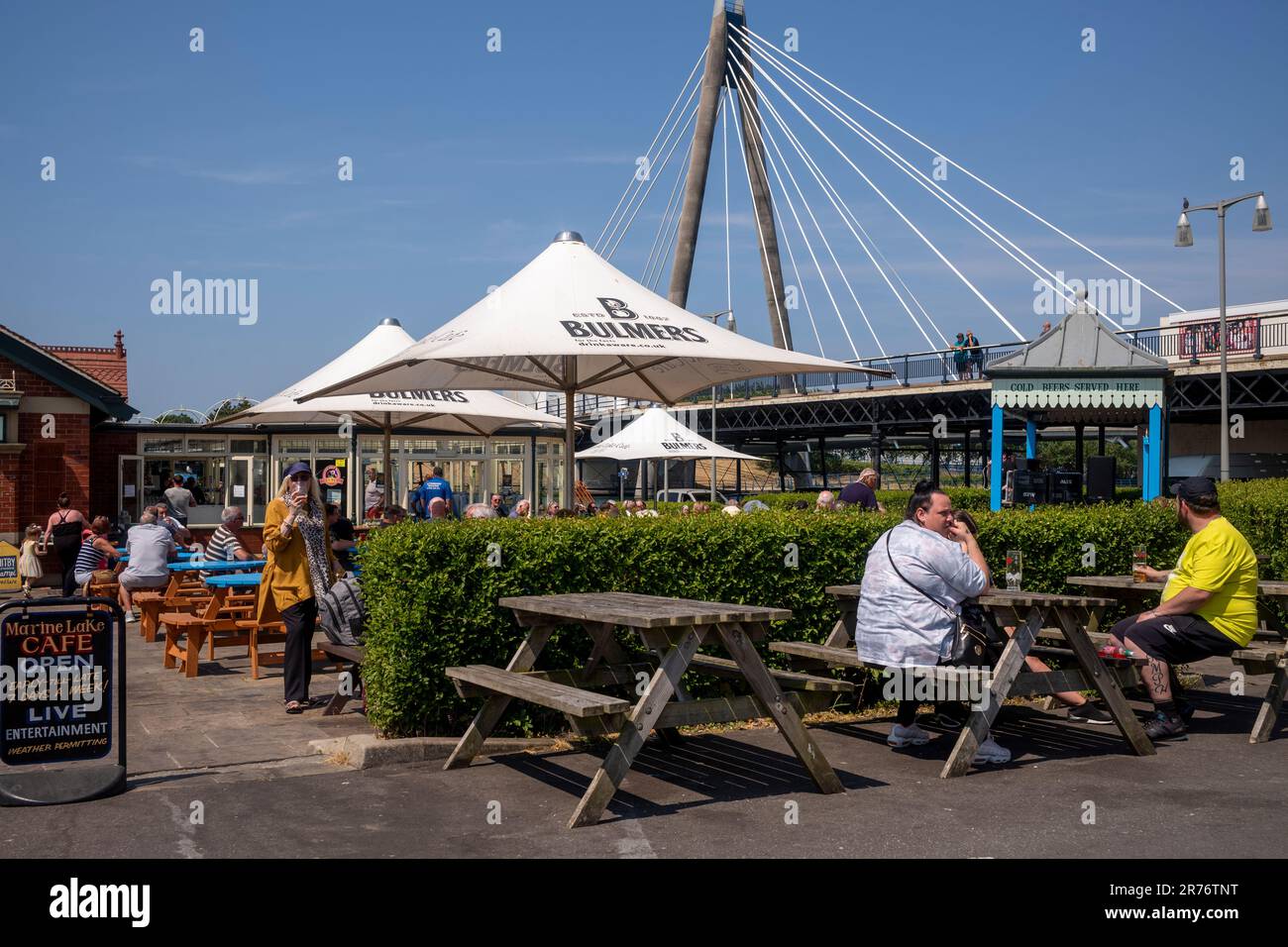 Southport, Merseyside, on a warm and sunny day. Stock Photo