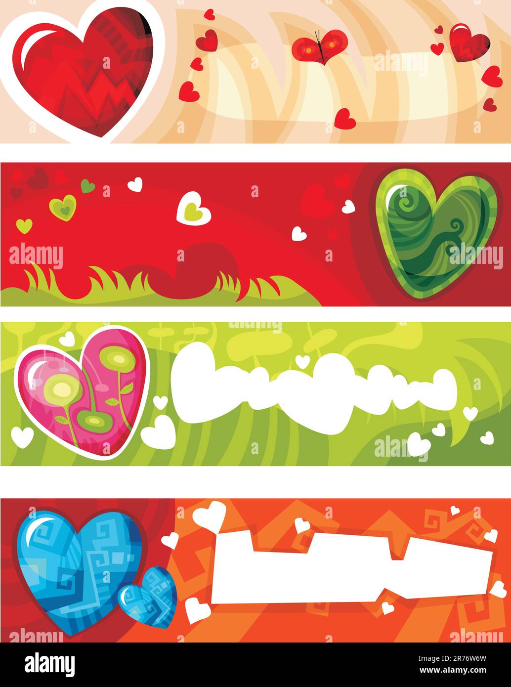 vector illustration of a valentine card Stock Vector Image & Art - Alamy