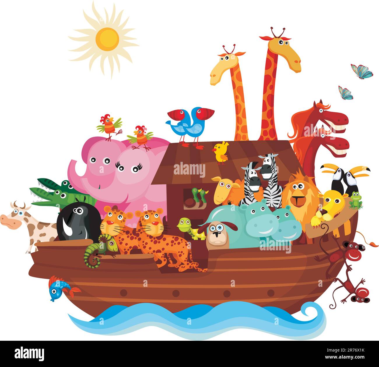 vector illustration of a Noah's Ark Stock Vector Image & Art - Alamy