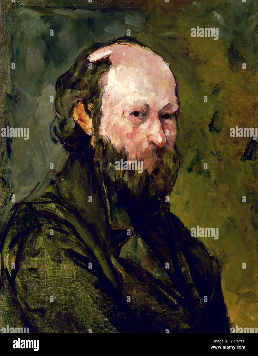 Cezanne. Self-Portrait by Paul Cezanne (1839-1906), oil on canvas, c.1878-80 Stock Photo