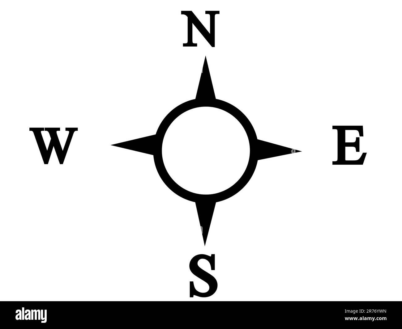 Compass illustration with black letters Stock Photo Alamy