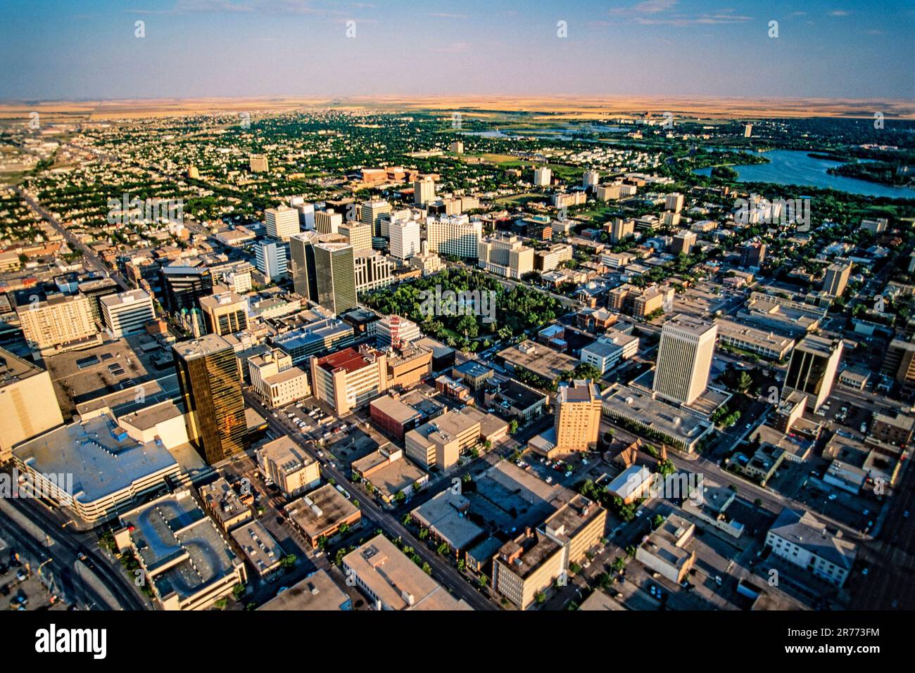 Aerial of Regina, Saskatchewan, Canada Stock Photo