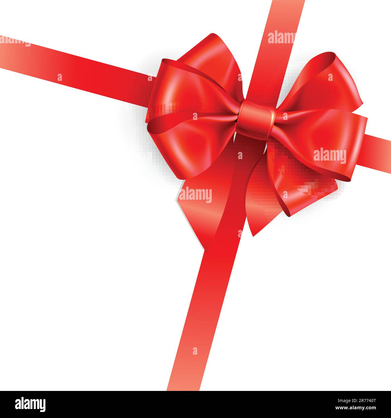 red bow isolated on white. Vector illustration Stock Vector Image & Art ...