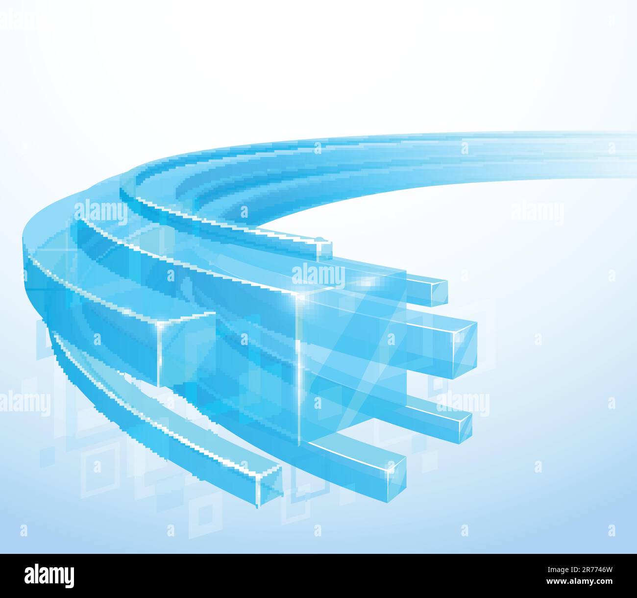 3d bright abstract background - vector illustration Stock Vector Image ...