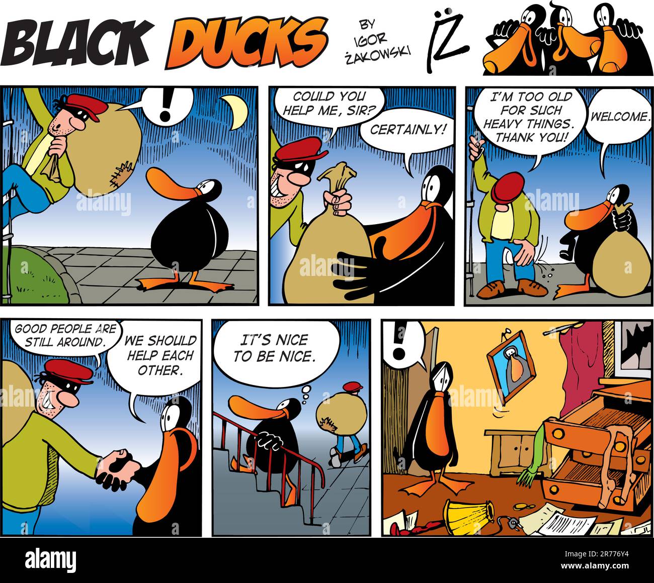 Black Ducks Comic Strip episode 42 Stock Vector Image & Art Alamy