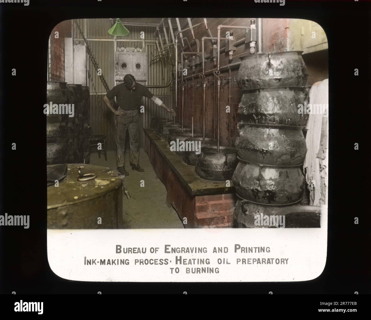 Photograph of the Ink Making Process. Bureau of Engraving and Printing