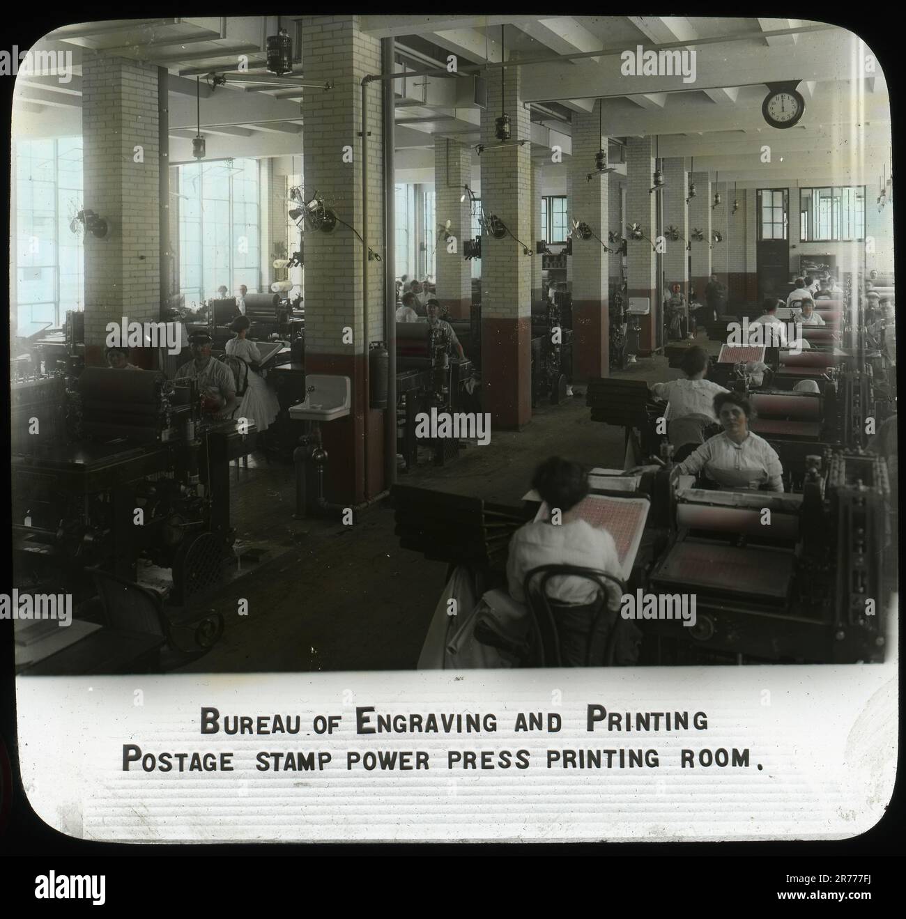 Postage Stamp Power Press Printing Room. Bureau of Engraving and Printing Facilities and