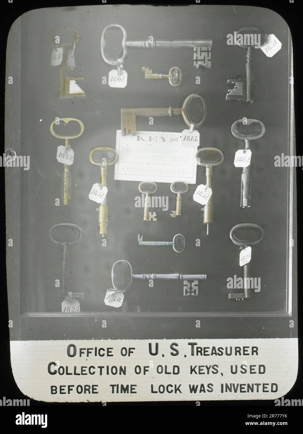Office of U.S Treasurer, Collection of old keys, used before Time Lock