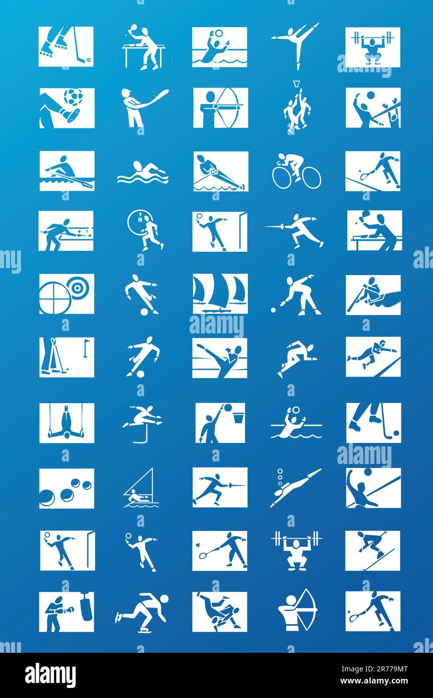 sport icons collection Stock Vector