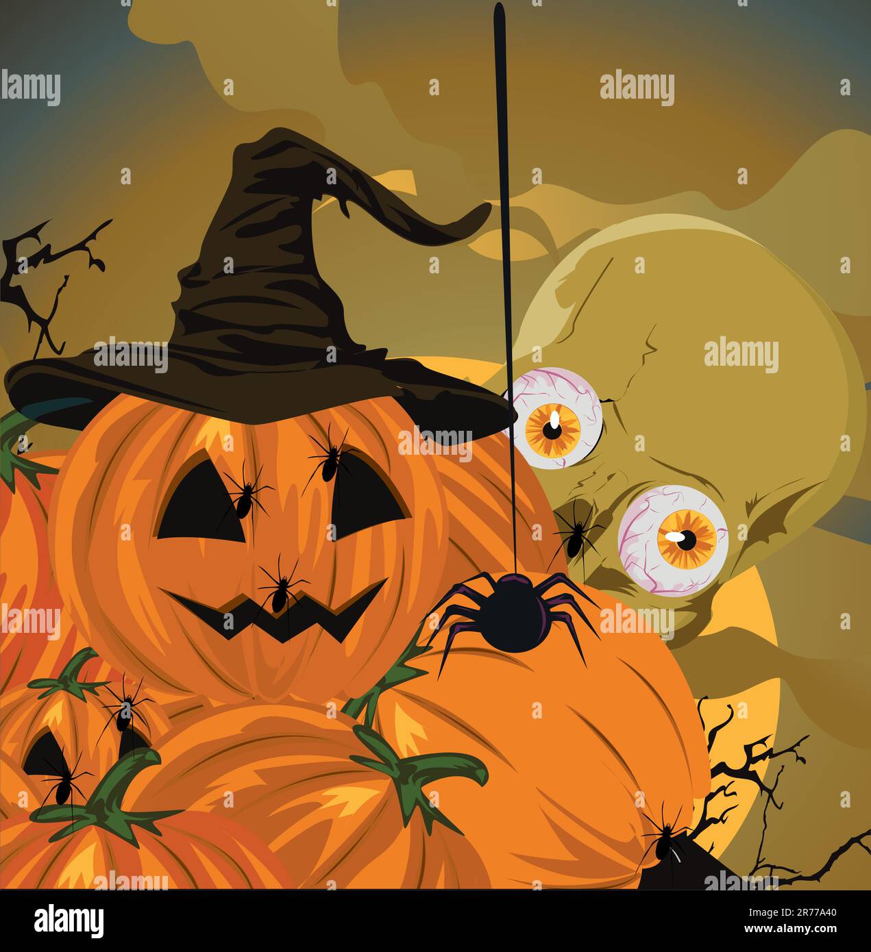 Halloween pumpkin vector illustration Stock Vector Image & Art - Alamy