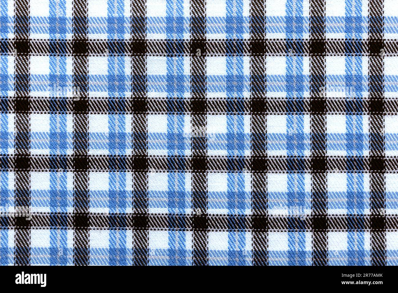Plaid material. Texture or background of checkered fabric. Canvas. pattern Stock Photo