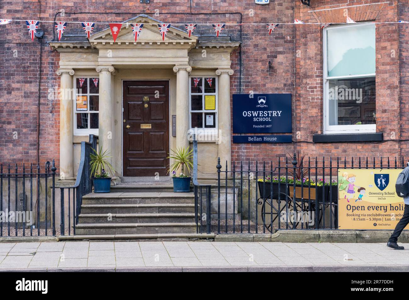 Oswestry, Shropshire 12 May 2023 Entrance to Bellan House, part of