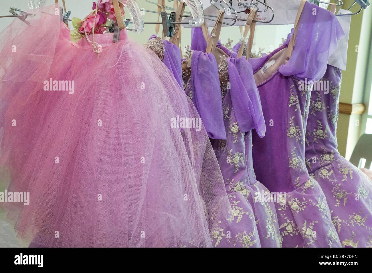 Colorful ballet costumes Stock Photo
