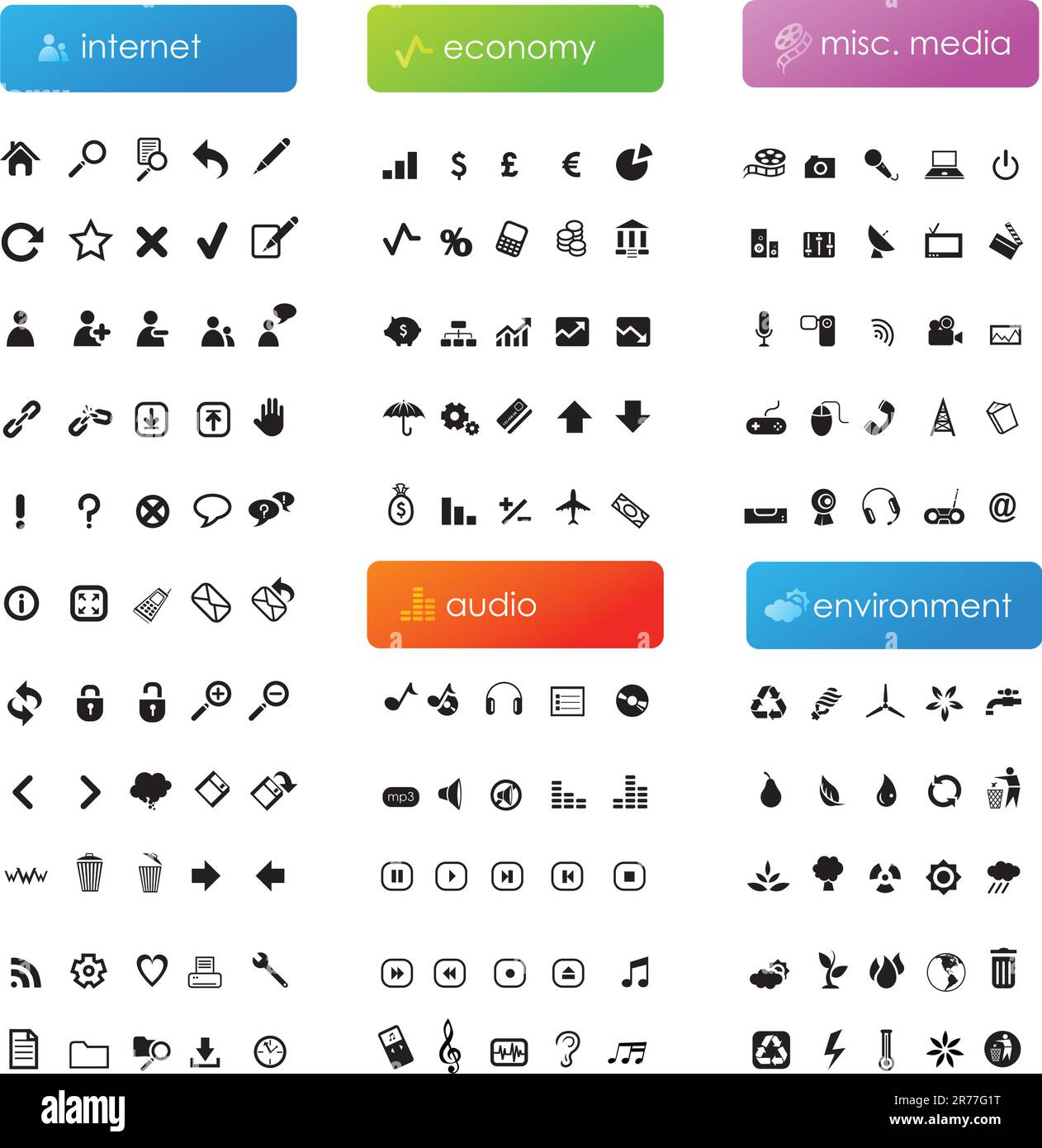 Recycle categories Stock Vector Images - Alamy