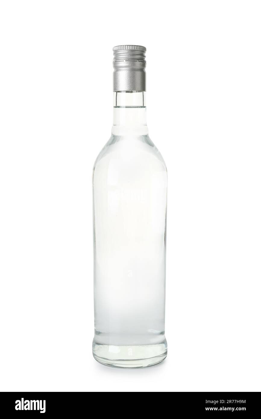 Bottle of vodka isolated on white background Stock Photo - Alamy