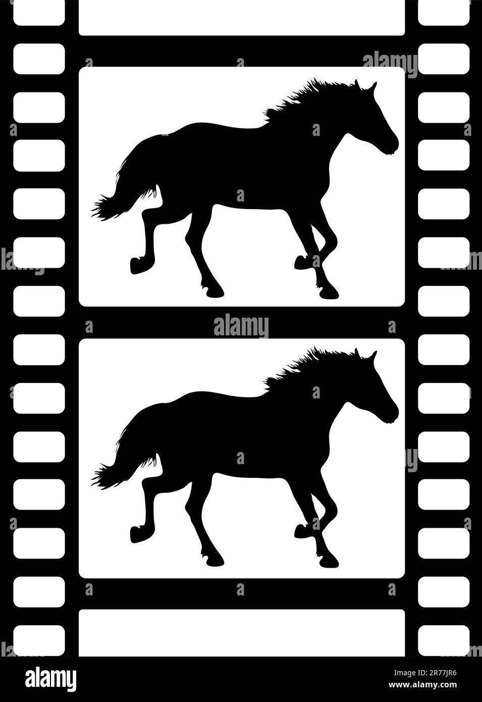 Horse on Film Stock Vector