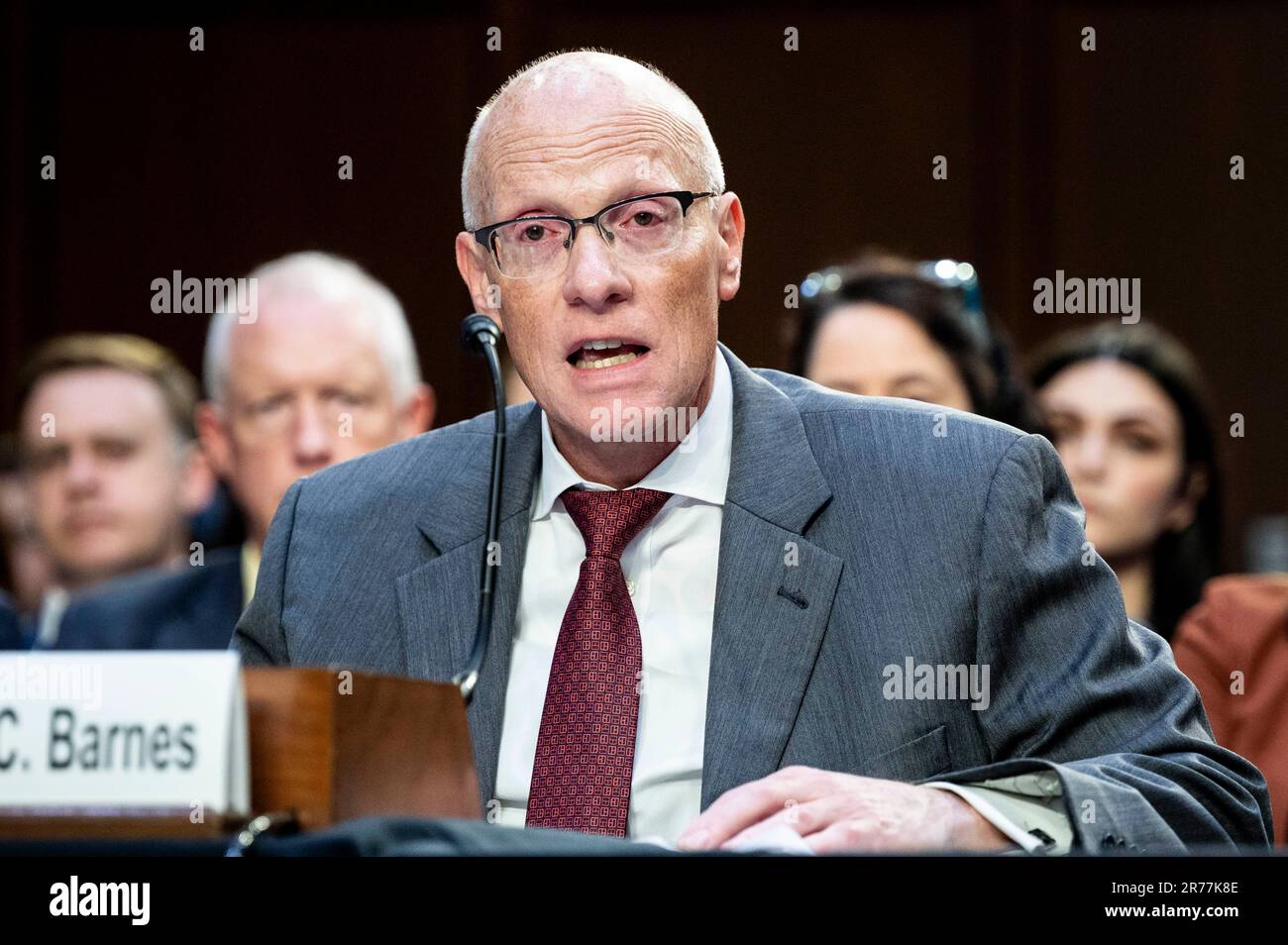 June 13, 2023, Washington, District of Columbia, USA: GEORGE BARNES, Deputy Director, National Security Agency (NSA), speaking at a hearing of the Senate Judiciary Committee at the U.S. Capitol. (Credit Image: © Michael Brochstein/ZUMA Press Wire) EDITORIAL USAGE ONLY! Not for Commercial USAGE! Stock Photo