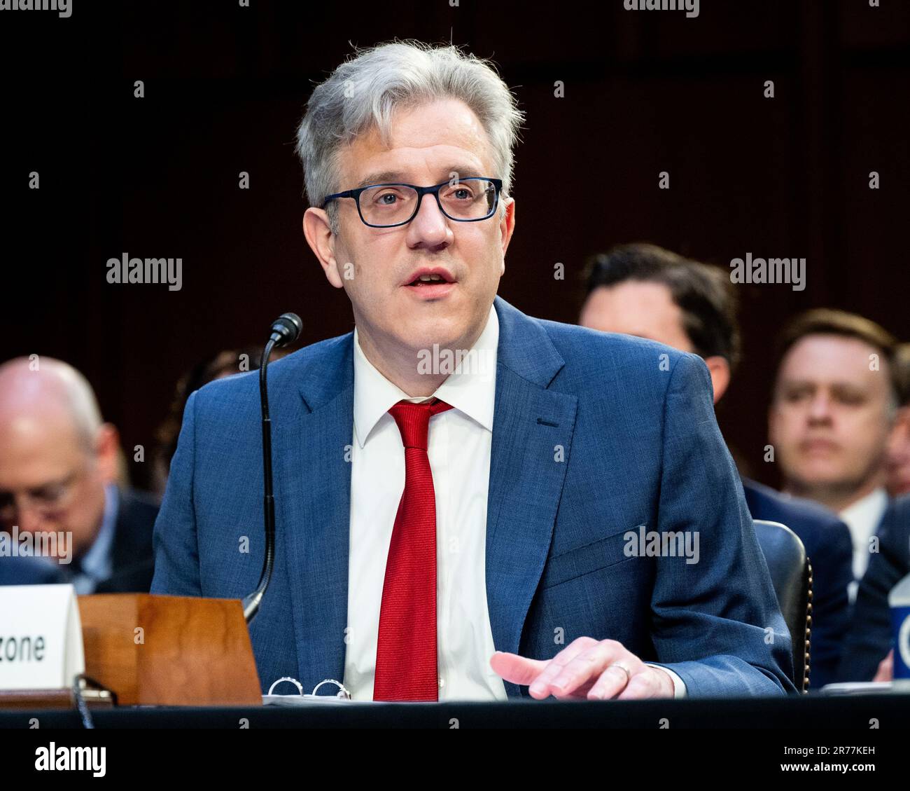 Washington, United States. 13th June, 2023. Chris Fonzone, General Counsel, Office of the Director of National Intelligence, speaking at a hearing of the Senate Judiciary Committee at the U.S. Capitol. (Photo by Michael Brochstein/Sipa USA) Credit: Sipa USA/Alamy Live News Stock Photo