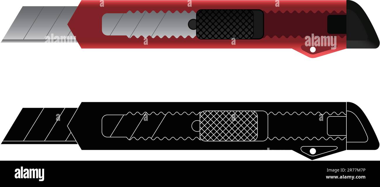 Layered vector illustration of a paper knife Stock Vector Image & Art