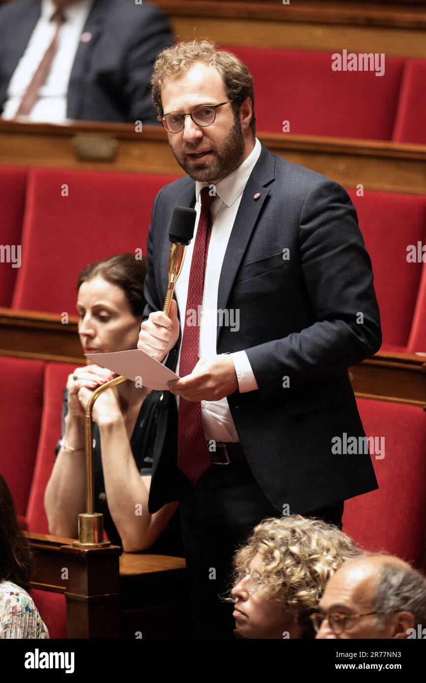 Paris, France. 13th June, 2023. Deputy, Antoine Armand attends a