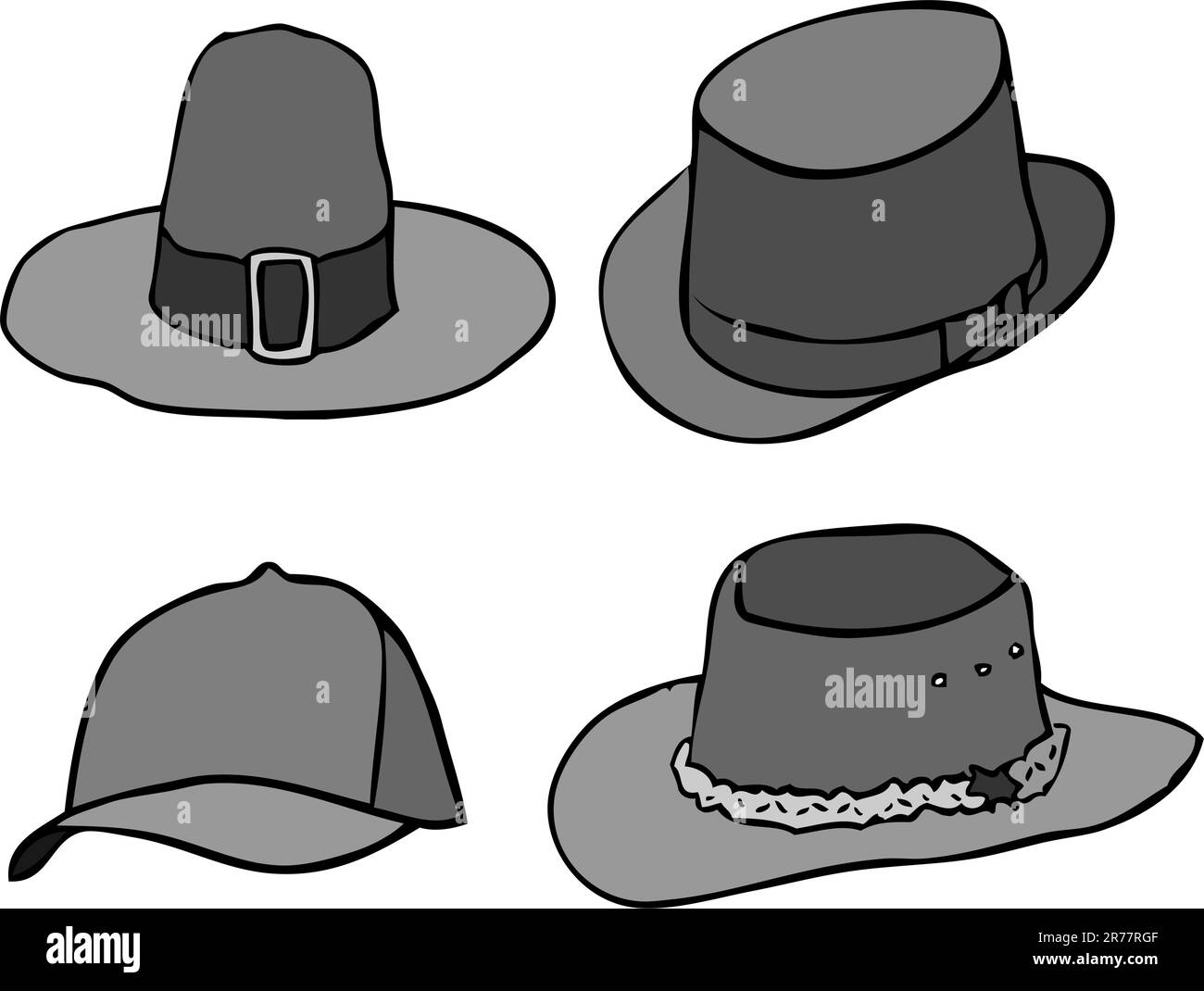 Divers hat, old and modern, vector Stock Vector
