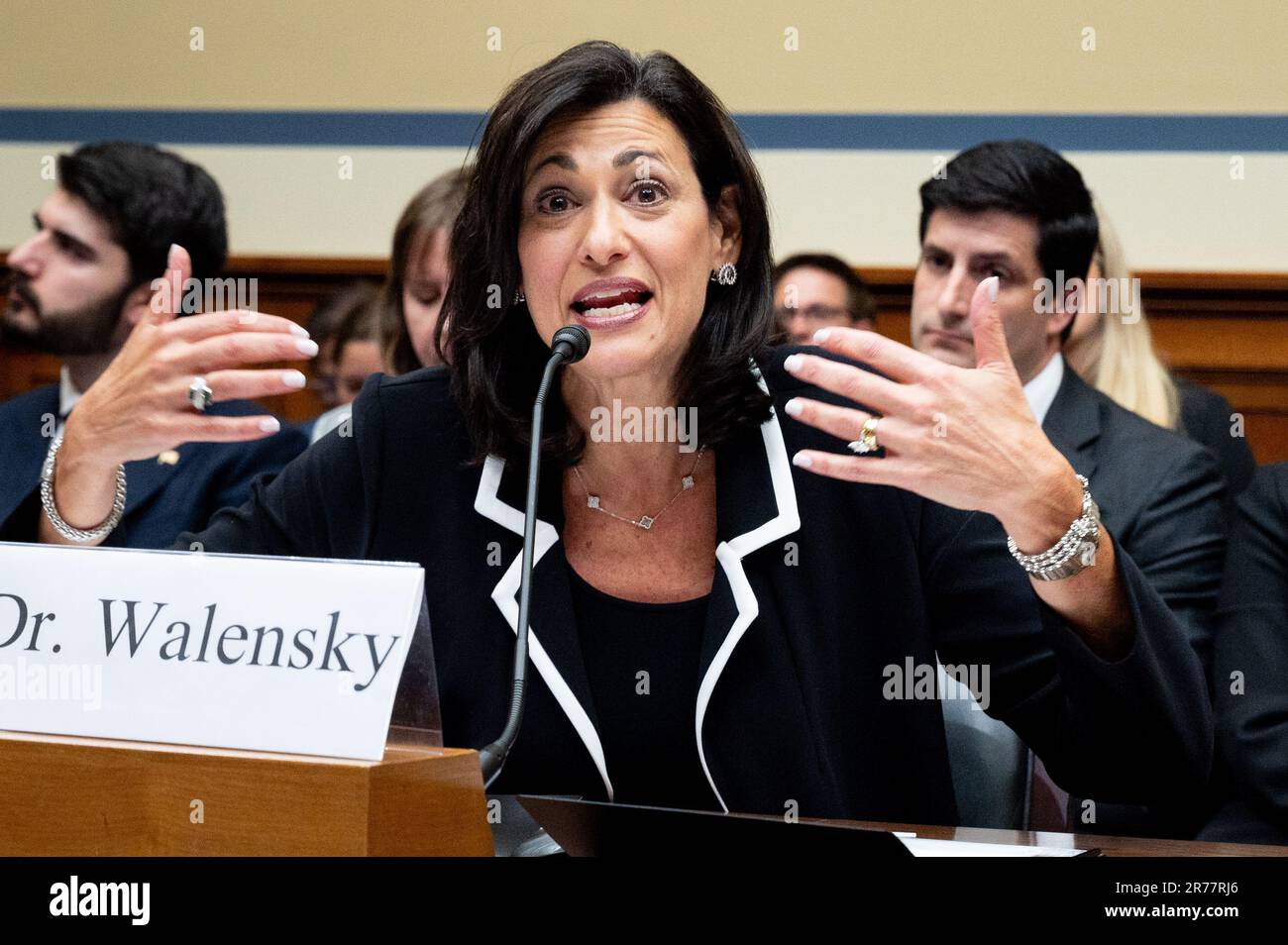 Washington, United States. 13th June, 2023. Dr. Rochelle Walensky, Director of the Centers for Disease Control and Prevention, speaking at a hearing of the House Oversight Committee Select Subcommittee on the Coronavirus Pandemic at the U.S. Capitol. Credit: SOPA Images Limited/Alamy Live News Stock Photo