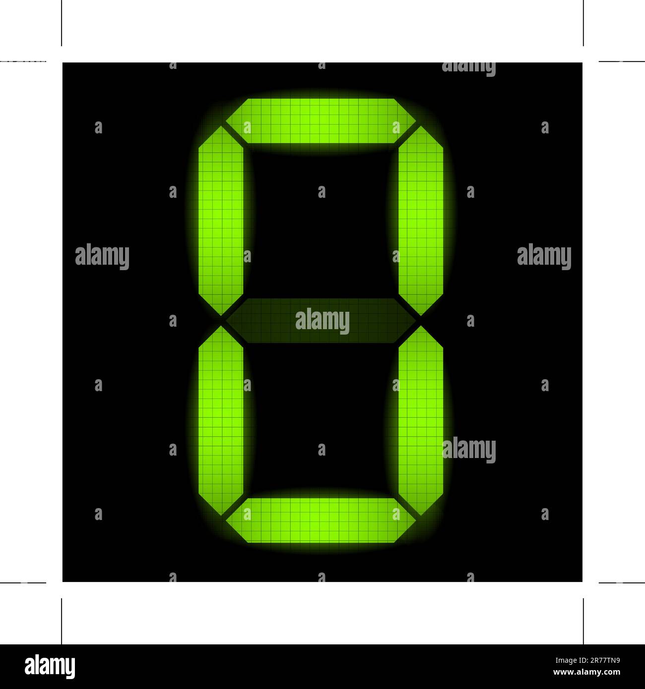 Digital number zero  - check my portfolio for other numbers from the set Stock Vector