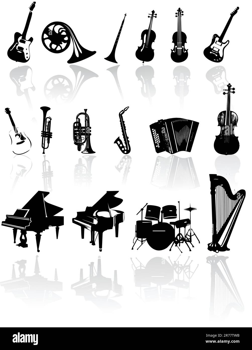 Music instrument vector Stock Vector Image & Art - Alamy