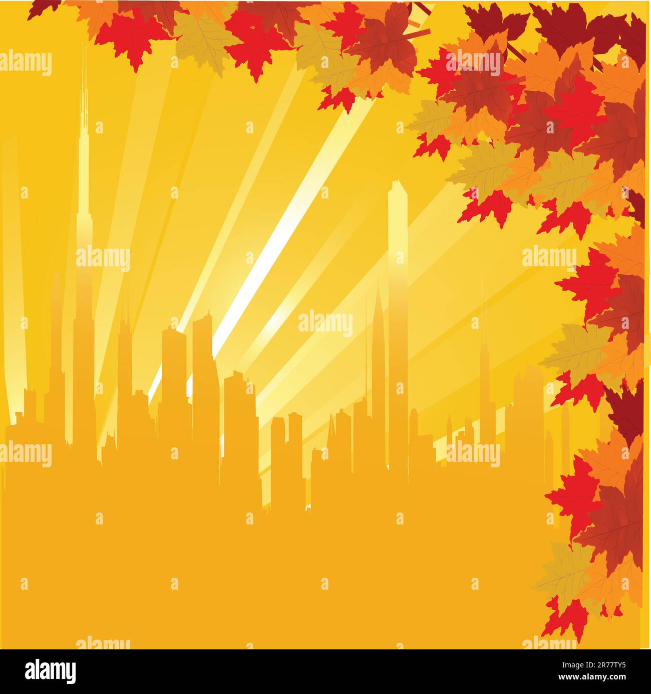City in fall Stock Vector Images Alamy
