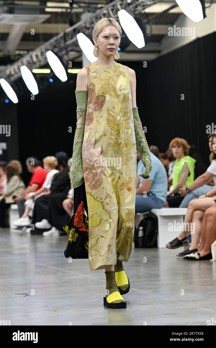London, UK. June 13 2023. Graduate students present their design of the Bath Spa University & Arts University Bournemouth showcases at the Graduate Fashion Week 2023 Day 2 at at Old Truman Brewery, London, United Kingdom. Credit: See Li/Picture Capital/Alamy Live News Stock Photo
